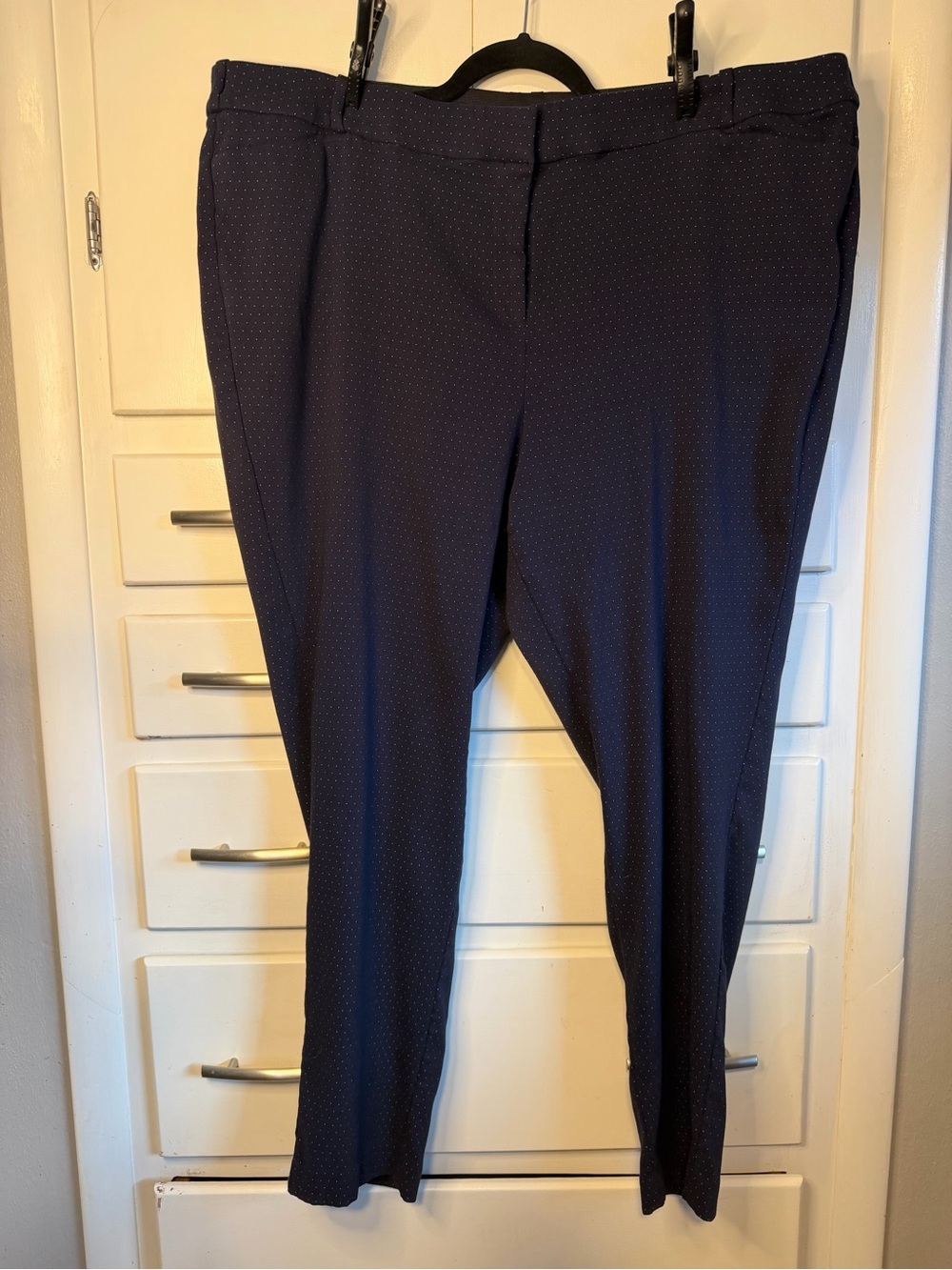 Lane Bryant Navy Polka Dot Dress Pants Size 24 Plus Size
